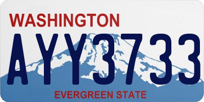 WA license plate AYY3733