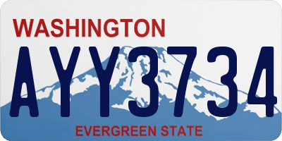 WA license plate AYY3734