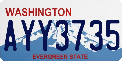 WA license plate AYY3735