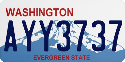 WA license plate AYY3737