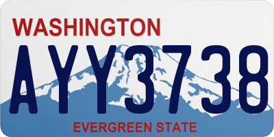 WA license plate AYY3738