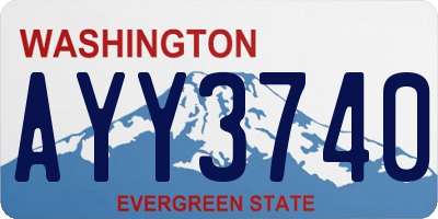 WA license plate AYY3740