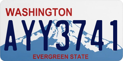 WA license plate AYY3741