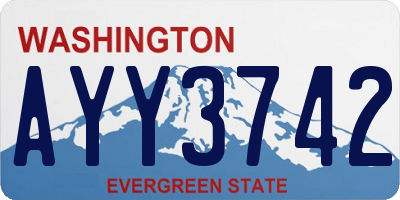 WA license plate AYY3742