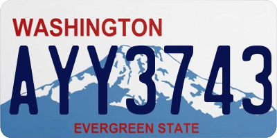 WA license plate AYY3743