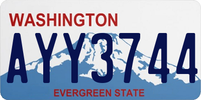 WA license plate AYY3744