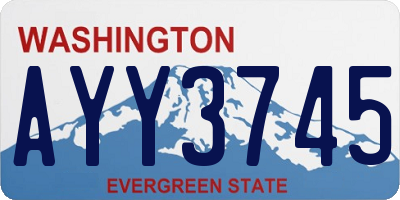 WA license plate AYY3745