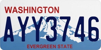 WA license plate AYY3746