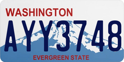 WA license plate AYY3748