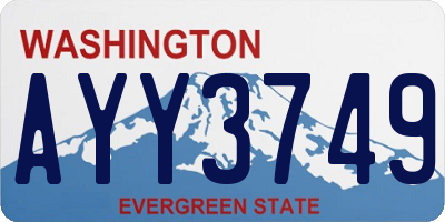 WA license plate AYY3749