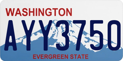 WA license plate AYY3750