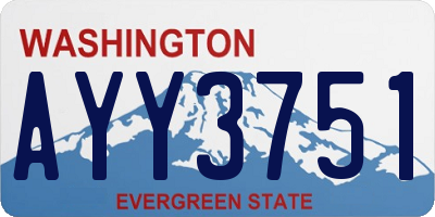 WA license plate AYY3751