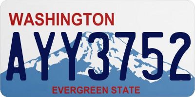 WA license plate AYY3752