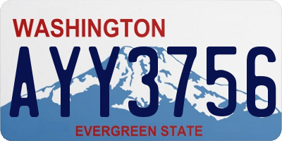 WA license plate AYY3756