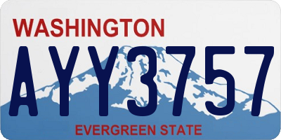 WA license plate AYY3757