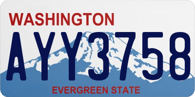 WA license plate AYY3758