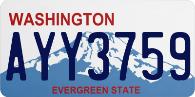 WA license plate AYY3759