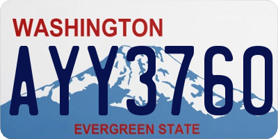 WA license plate AYY3760