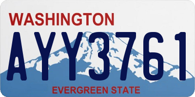 WA license plate AYY3761