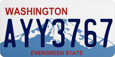 WA license plate AYY3767