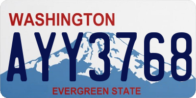 WA license plate AYY3768