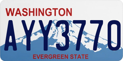 WA license plate AYY3770