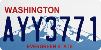 WA license plate AYY3771