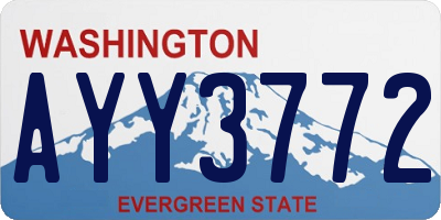 WA license plate AYY3772