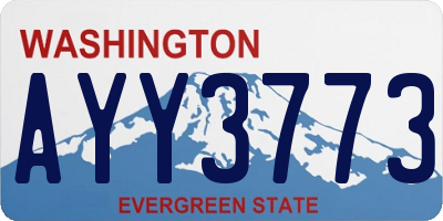 WA license plate AYY3773