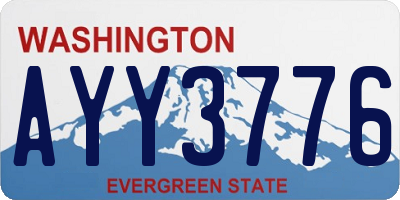 WA license plate AYY3776