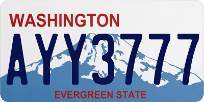 WA license plate AYY3777