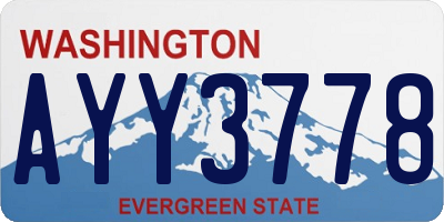 WA license plate AYY3778