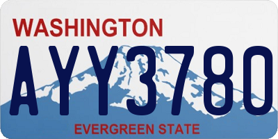 WA license plate AYY3780