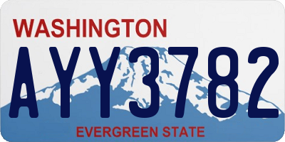 WA license plate AYY3782