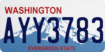 WA license plate AYY3783