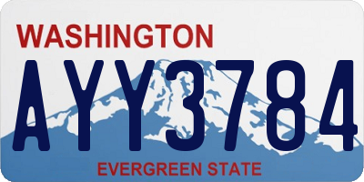 WA license plate AYY3784