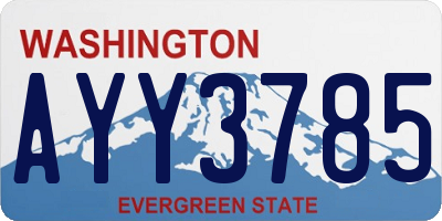 WA license plate AYY3785