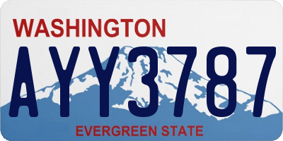 WA license plate AYY3787