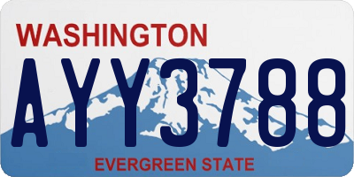 WA license plate AYY3788