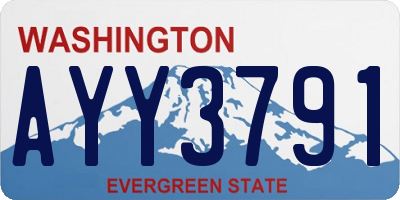 WA license plate AYY3791