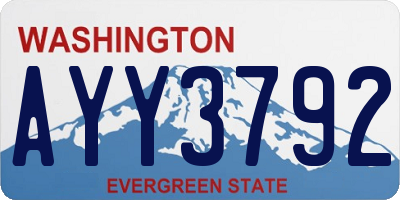 WA license plate AYY3792