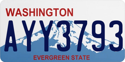 WA license plate AYY3793