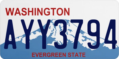 WA license plate AYY3794