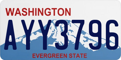 WA license plate AYY3796