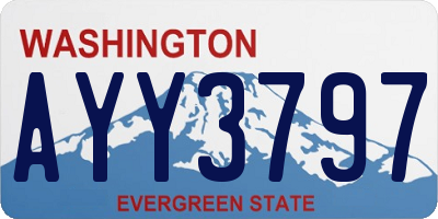 WA license plate AYY3797