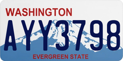 WA license plate AYY3798