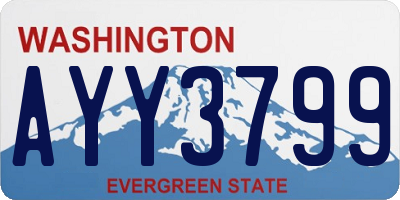 WA license plate AYY3799