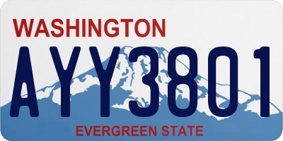 WA license plate AYY3801