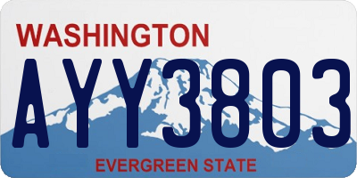 WA license plate AYY3803