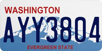 WA license plate AYY3804